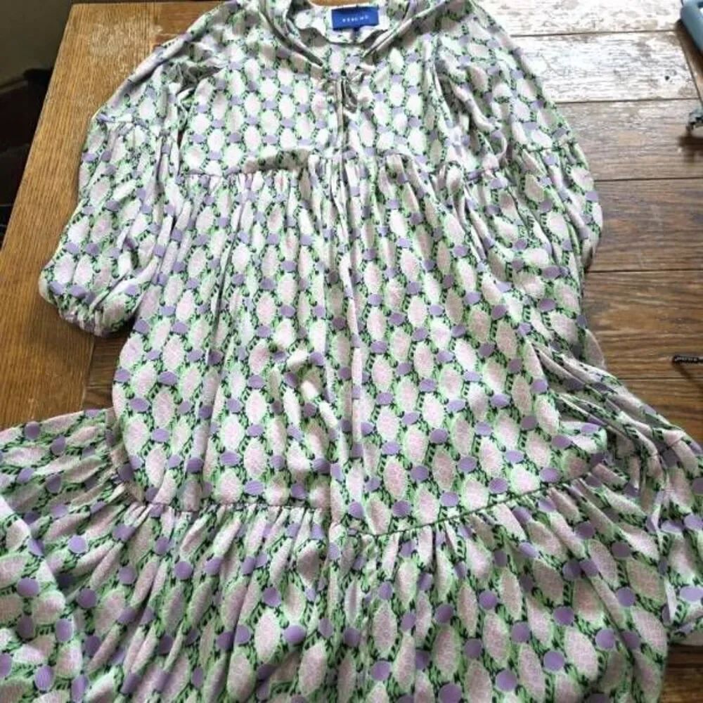 Resume purple,pink&green floral dress sz 34